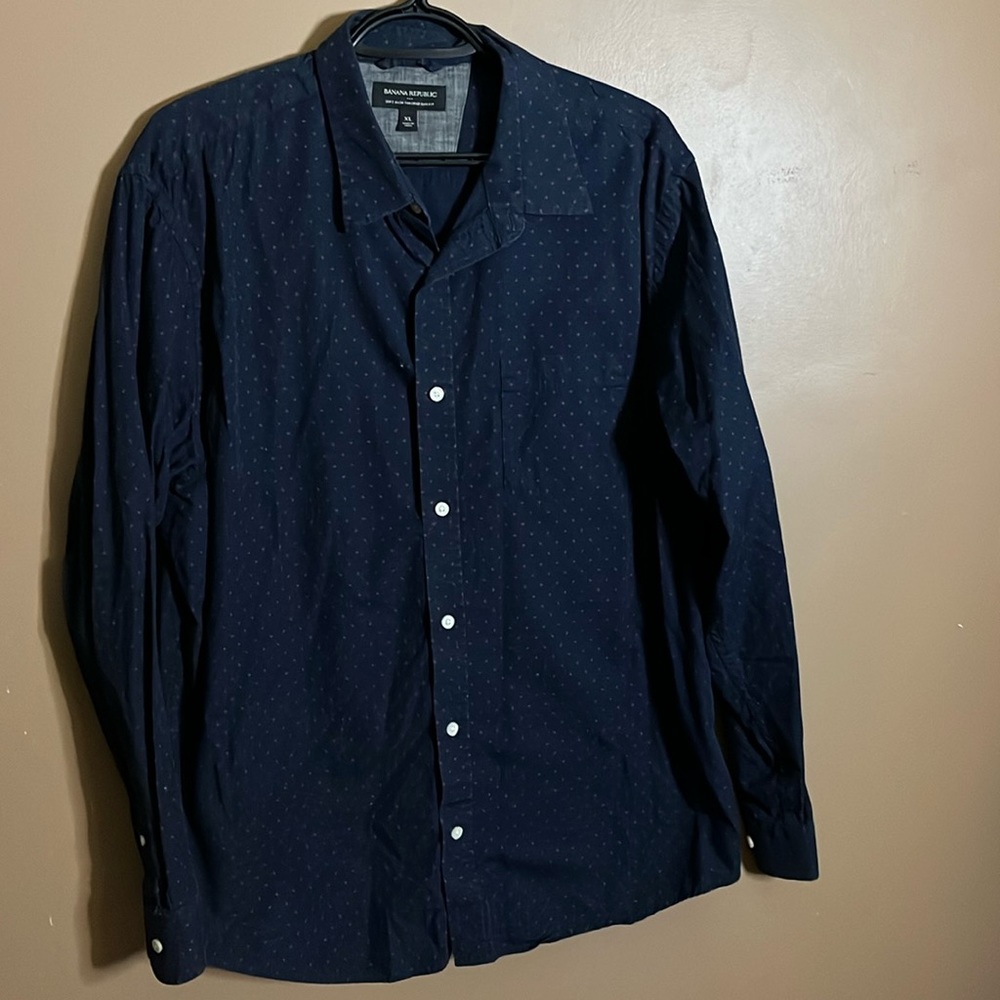 😄Long sleeve dress shirt cross pattern slim fit. L4